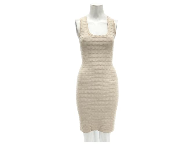 Alaïa ALAIA  Dresses T.FR 36 Viscose Beige  ref.1374866