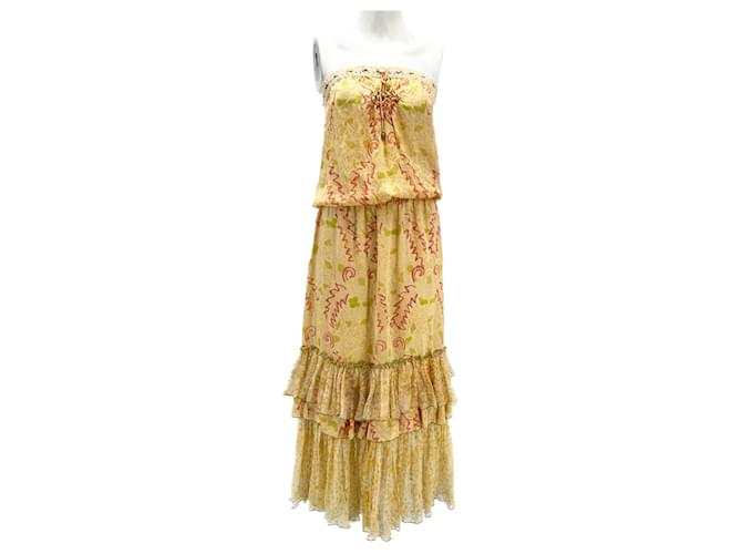 Autre Marque POUPETTE ST BARTH  Dresses T.US 1 Polyester Yellow  ref.1374882