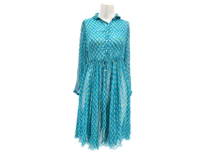 Autre Marque POUPETTE ST BARTH  Dresses T.International S Silk Blue  ref.1374886