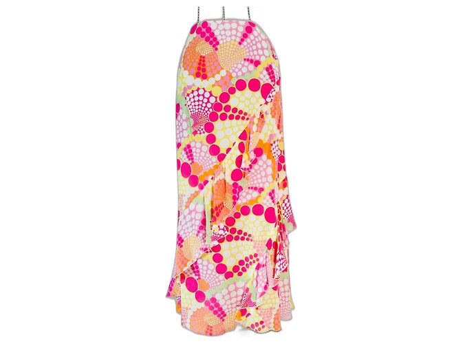 Saia maxi Escada de seda Multicor