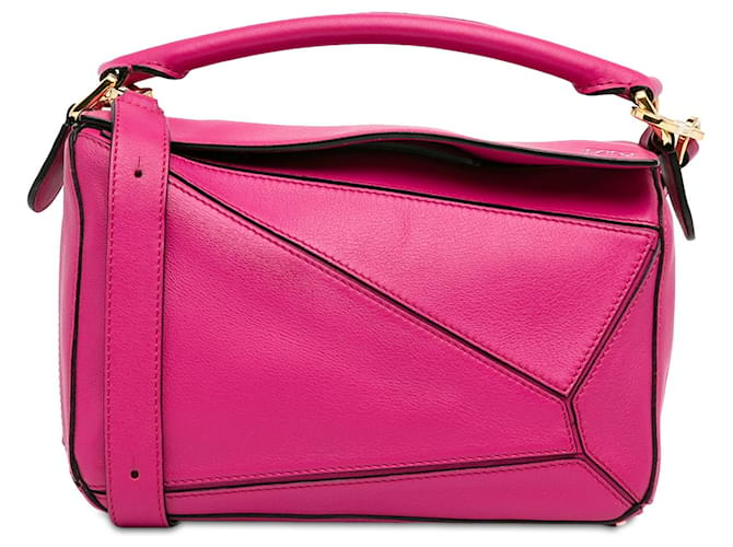 Bolso Puzzle Mediano Rosa LOEWE Cuero Becerro  ref.1374992