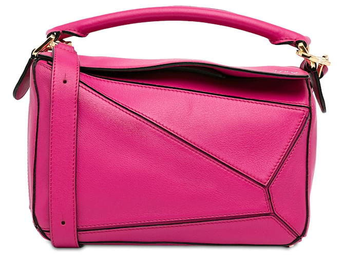 LOEWE Pink Medium Puzzle Bag Leather Pony-style calfskin  ref.1374992