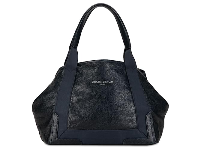 Balenciaga Preto Couro Marinha Cabas S  ref.1375007