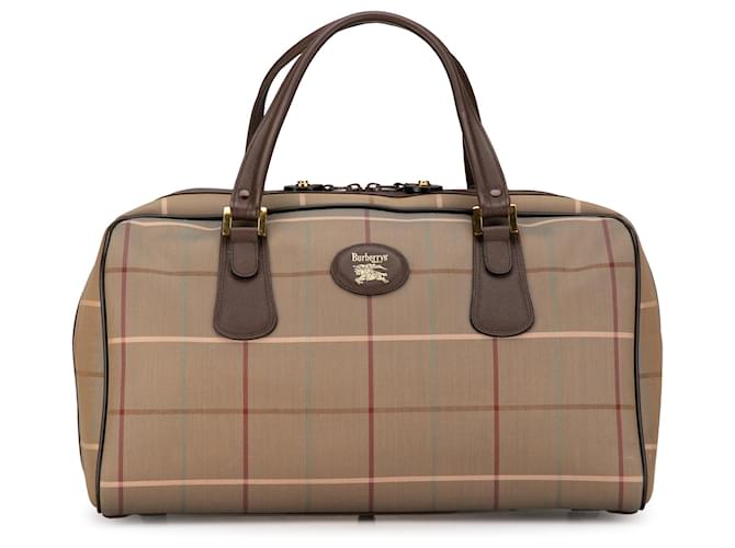 Burberry Brown Vintage Check Travel Bag Cloth Cloth  ref.1375036