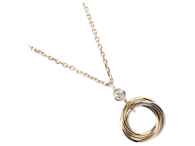 Colar com pingente Trinity em ouro 18k Cartier Colar de metal em excelente estado  ref.1375087