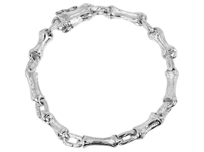 Bracelet chaîne en bambou Tiffany & Co Bracelet en métal en excellent état  ref.1375088