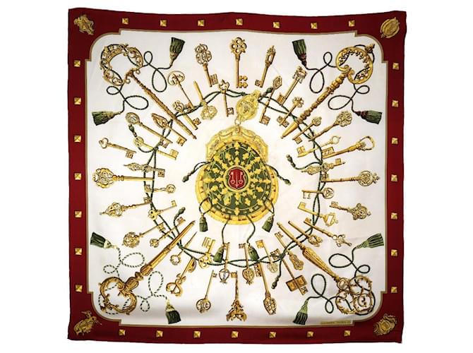 Hermès Hermes Carré Les Cles Silk Scarf Cotton Scarf in Good condition  ref.1375108