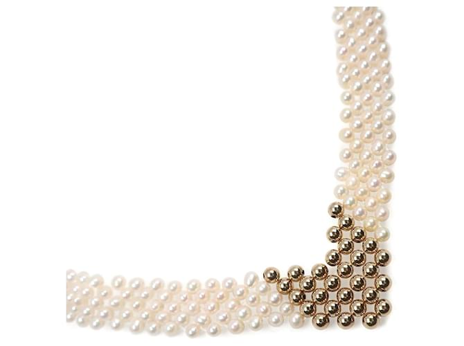 & Other Stories LuxUness Pearl Necklace Colar de metal em bom estado Dourado  ref.1375137