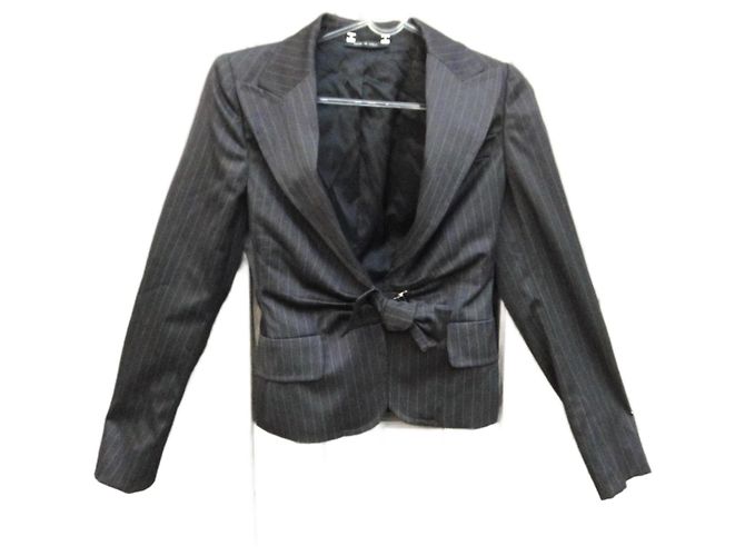 Gucci Jacke aus Wolle Dunkelgrau Anthrazitgrau