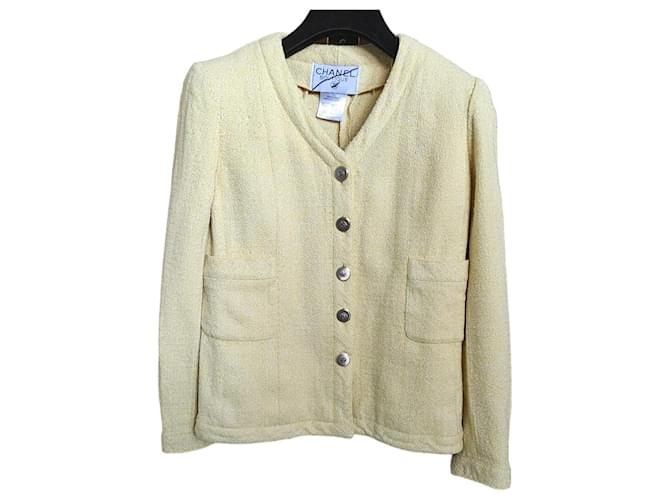 Chanel Jackets Yellow Cotton  ref.1375178