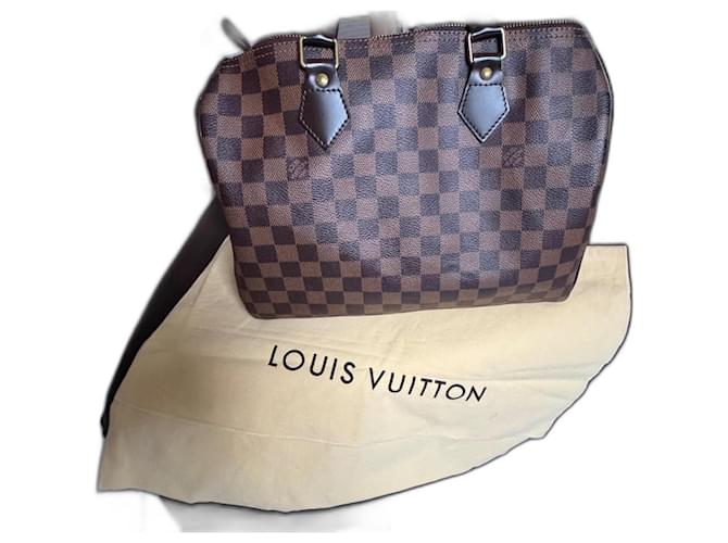 Louis Vuitton Speedy 30 Marrom Lona  ref.1375190
