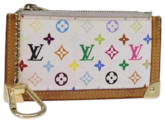 LOUIS VUITTON Monogram Multicolor Pochette Cles Purse White M92655 Auth 73948  ref.1375208