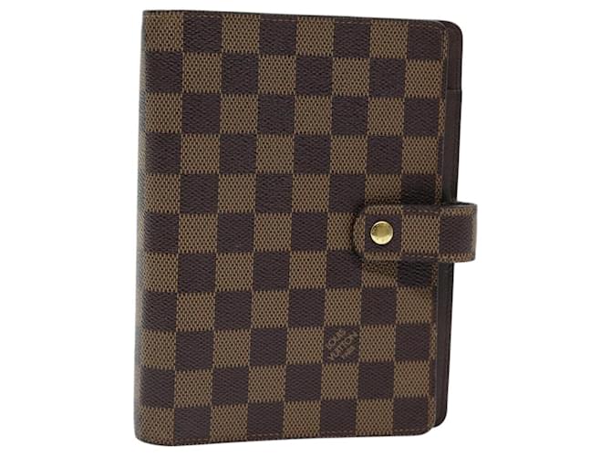 LOUIS VUITTON Damier Ebene Agenda MM Day Planner Cover R20240 LV Auth ar11861  ref.1375219