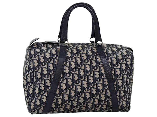 Borsa a mano in tela Christian Dior Trotter Navy Auth 73615 Blu navy  ref.1375270