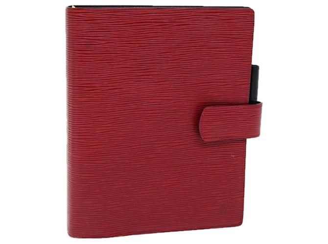 LOUIS VUITTON Epi Agenda GM Day Planner Cover Red R20217 LV Auth ki4410 Leather  ref.1375281
