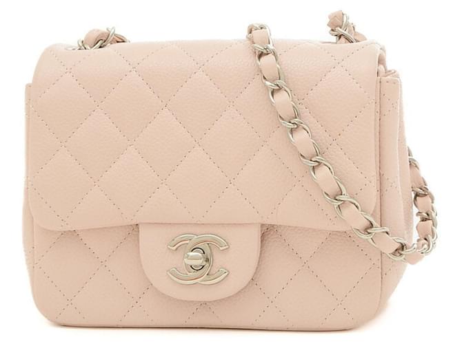 Chanel Matelassé Rosa Couro  ref.1375411