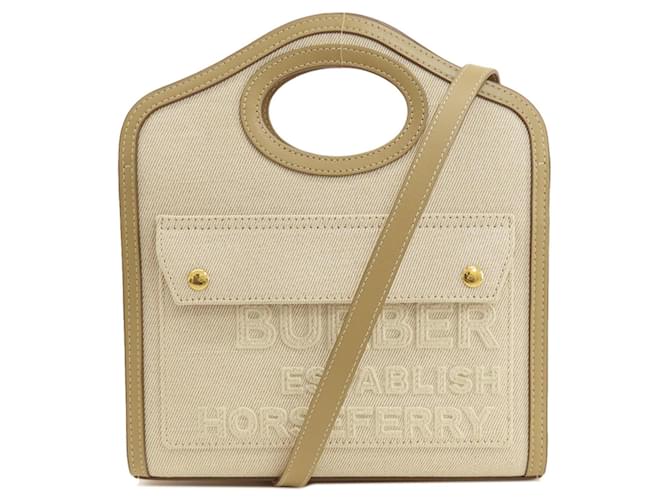 Burberry Pocket Bag Beige Cloth  ref.1375429
