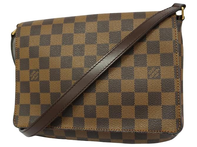 Louis Vuitton Musette Tango Brown Cloth  ref.1375526