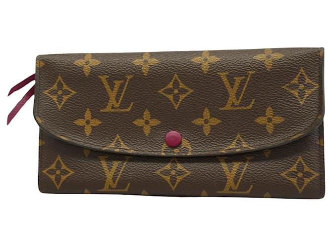 Louis Vuitton Portefeuille Emilie Marrom Lona  ref.1375547