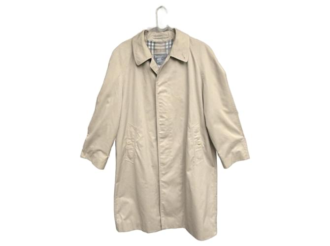 Burberry Men Coats Outerwear Beige Cotton Polyester  ref.1375584