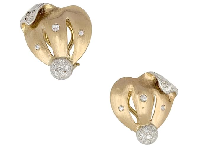 inconnue Rose gold ear clips, diamonds. Pink gold  ref.1375629