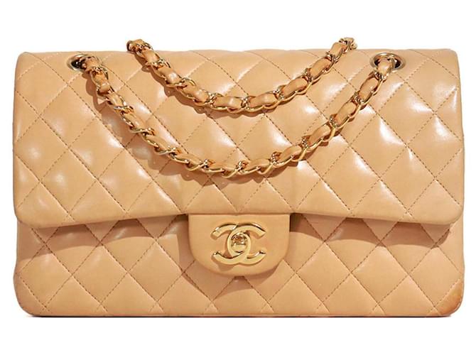 Timeless CHANEL Bolsas T. Couro Bege  ref.1375665
