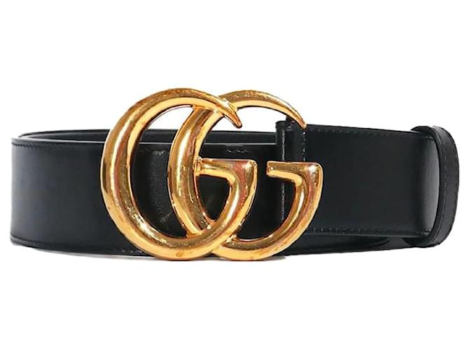 GUCCI  Belts T.cm 90 Leather Black  ref.1375670