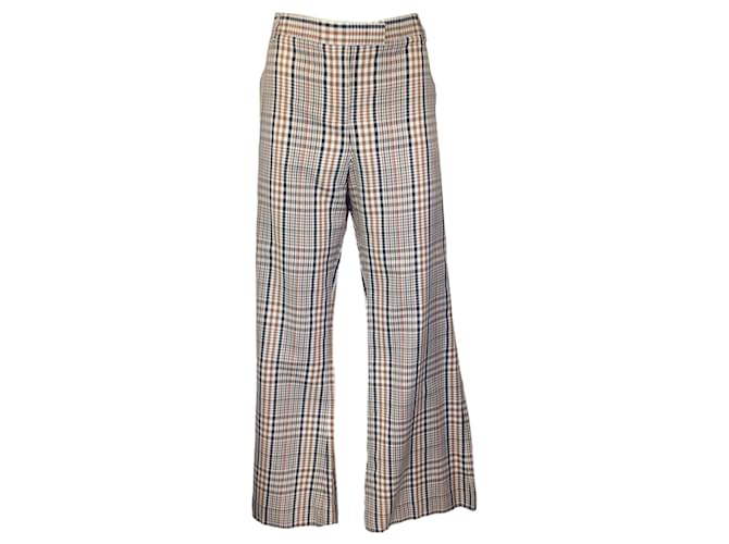 Autre Marque QL2 Quelledue Pantalon Nellie en coton à carreaux marron / beige / noir Multicolore  ref.1375680