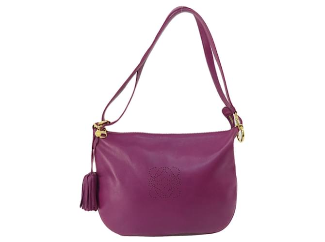 Loewe Anagram Purple Leather  ref.1375747