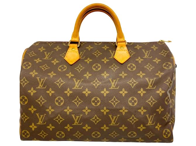 Speedy Louis Vuitton Rápido 35 Castaño Lienzo  ref.1375748