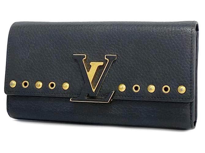 Louis Vuitton Capucines Negro Cuero  ref.1375763