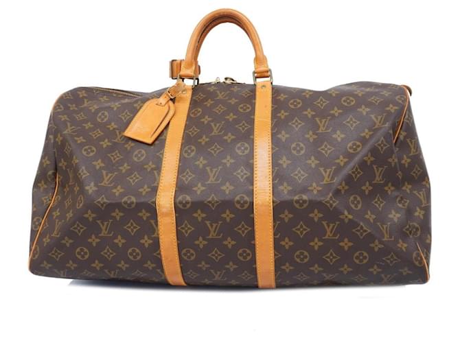 Louis Vuitton Keepall 55 Brown Cloth  ref.1375765