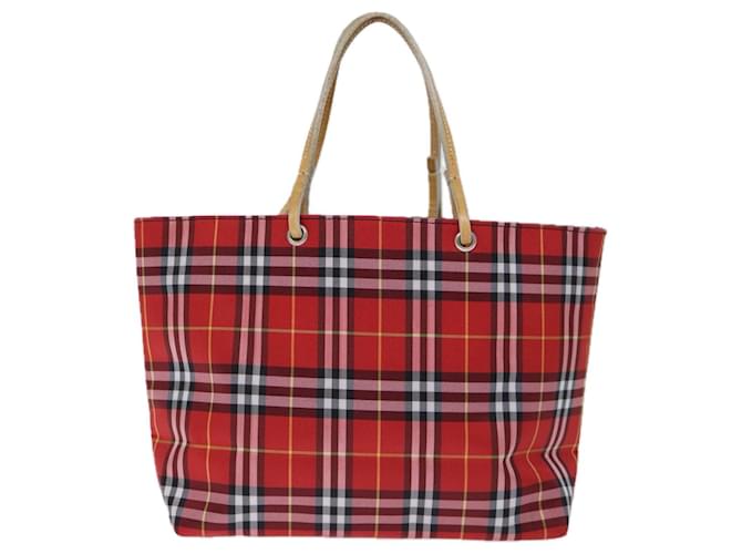 Burberry Nova Check Synthétique Rouge  ref.1375777