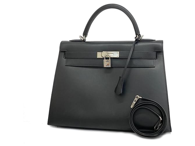 Hermès Kelly 32 Black Leather  ref.1375779