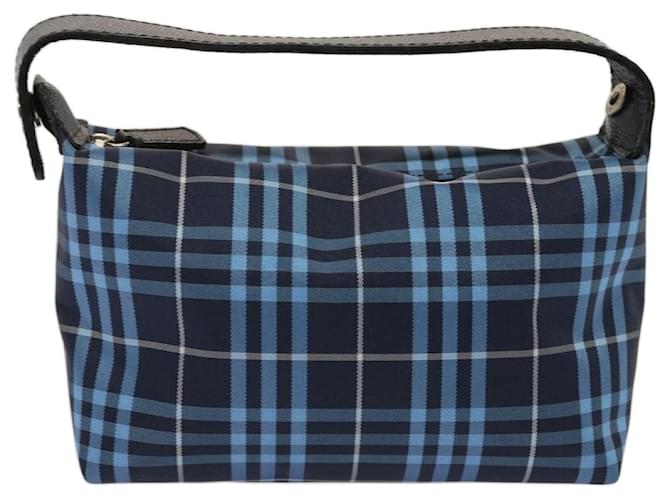 Burberry Nova Cheque Azul Sintético  ref.1375787