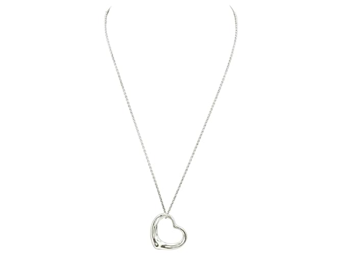 Tiffany & Co Open Heart Silvery Silver  ref.1375803