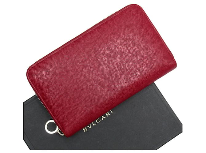 Bulgari Zip wallet Leather  ref.1375813