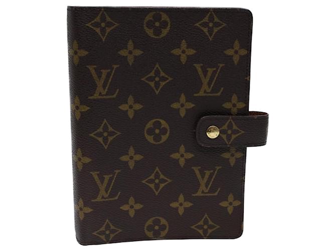 Louis Vuitton Agenda MM Marrom Lona  ref.1375828