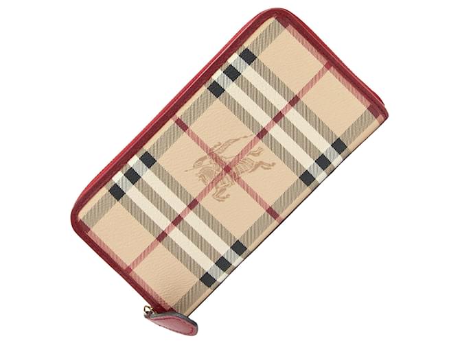 Burberry Check Link Beige Leather  ref.1375852
