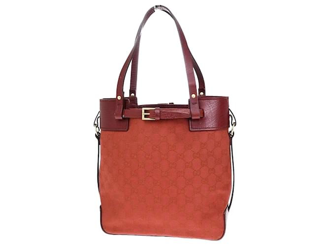 Patrón Gucci GG Roja Lienzo  ref.1375909