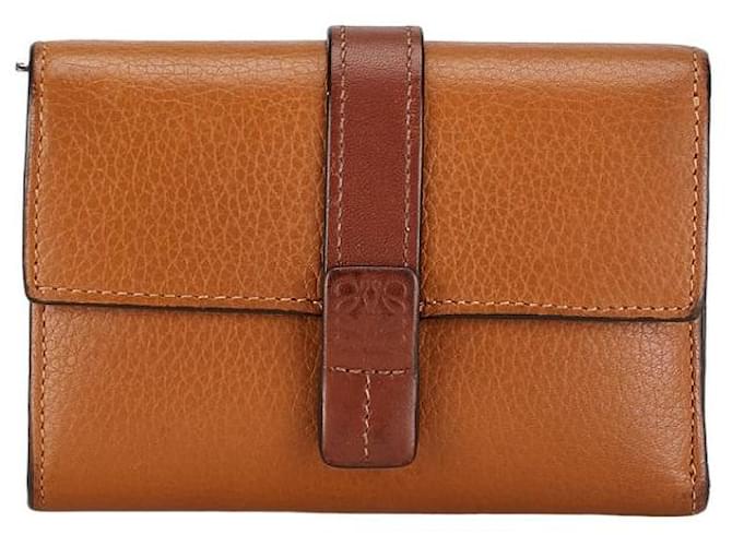 Loewe Anagram Trifold Wallet  Leather Short Wallet in Good condition  ref.1376030