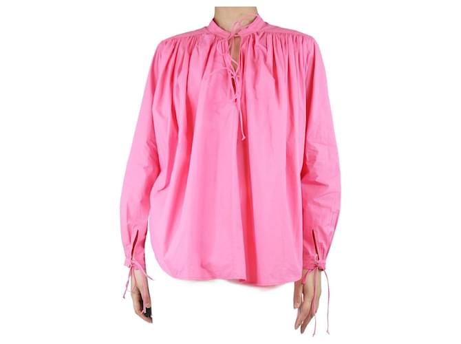 Laurence Bras Blusa de popelín de algodón rosa - talla UK 8  ref.1376099