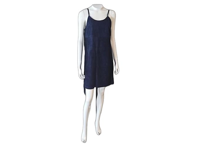 Autre Marque Ninette Kleid Blau Leder  ref.1376134