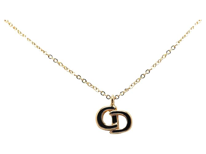 Collana con ciondolo con logo CD in oro Dior D'oro Metallo Placcato in oro  ref.1376239