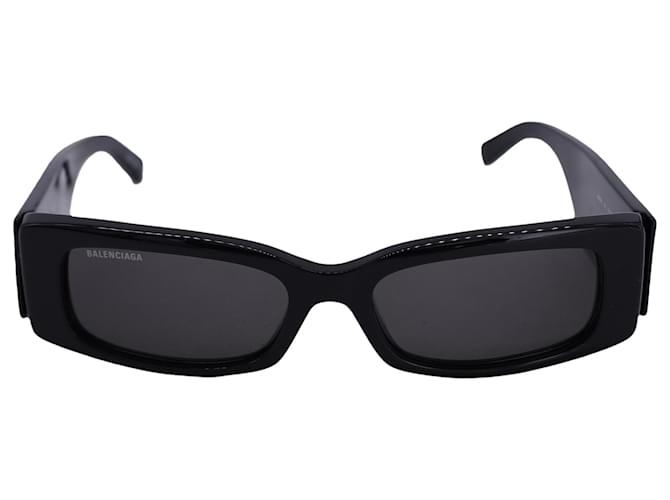 Balenciaga BB0260S Max rechteckige Sonnenbrille aus schwarzem Acetat Zellulosefaser  ref.1376253