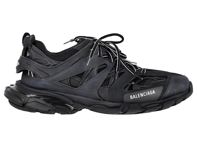 Balenciaga Baskets Track en Polyuréthane Noir Plastique  ref.1376265