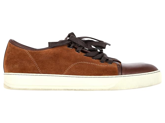 Lanvin DBB1 Trainers in Brown Suede and Leather  ref.1376271