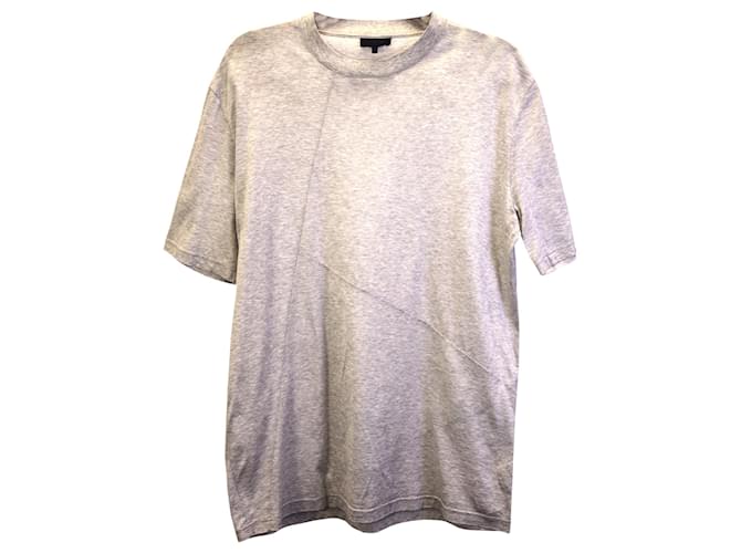 Lanvin – T-Shirt mit Einsätzen aus hellgrauer Baumwolle  ref.1376275