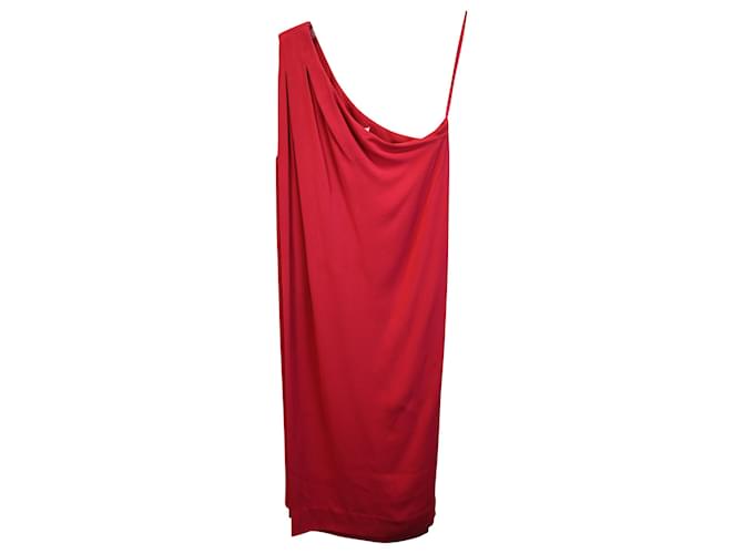 Robe asymétrique Diane Von Furstenberg en polyester rouge  ref.1376279