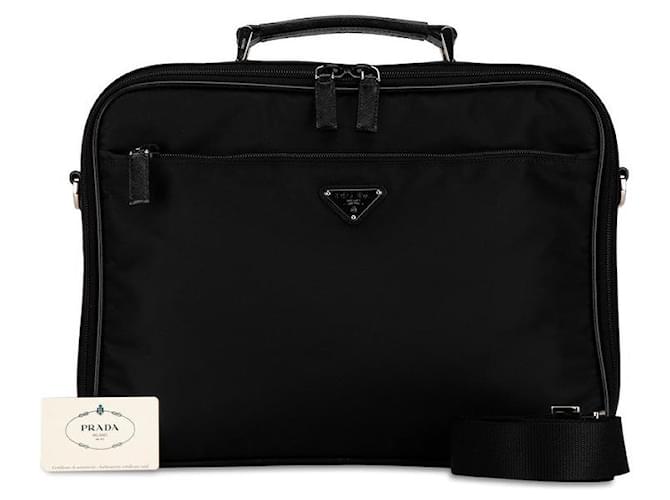 Prada Tessuto Business Bag Sac d'affaires en toile V147S en excellent état  ref.1376316
